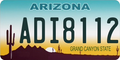 AZ license plate ADI8112