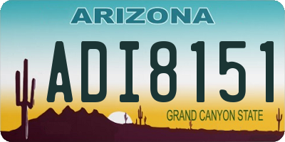 AZ license plate ADI8151