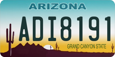 AZ license plate ADI8191