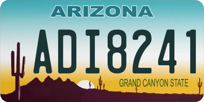 AZ license plate ADI8241