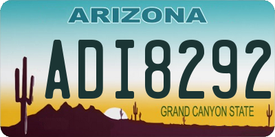AZ license plate ADI8292