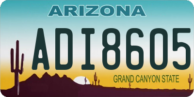 AZ license plate ADI8605