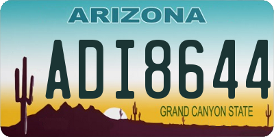 AZ license plate ADI8644