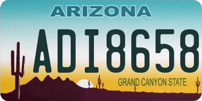 AZ license plate ADI8658
