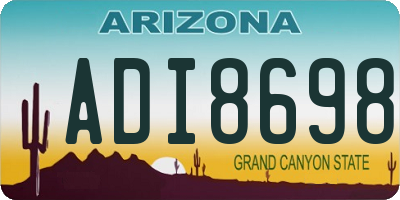 AZ license plate ADI8698