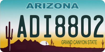 AZ license plate ADI8802
