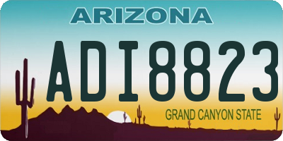 AZ license plate ADI8823
