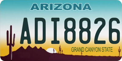 AZ license plate ADI8826
