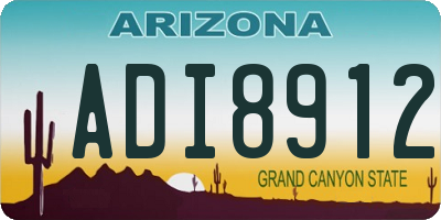 AZ license plate ADI8912