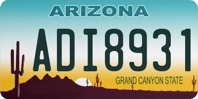 AZ license plate ADI8931