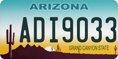 AZ license plate ADI9033