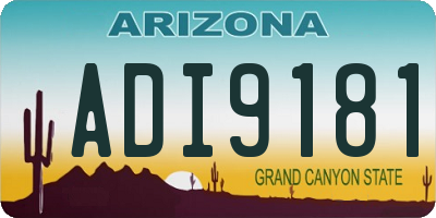 AZ license plate ADI9181