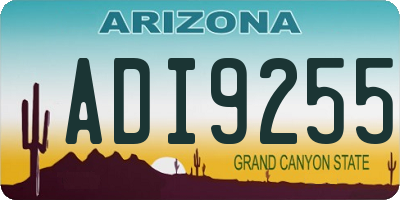 AZ license plate ADI9255