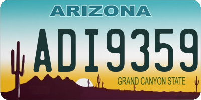 AZ license plate ADI9359