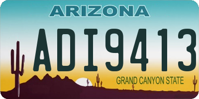 AZ license plate ADI9413