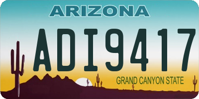 AZ license plate ADI9417