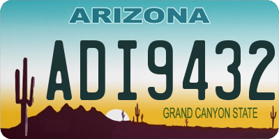 AZ license plate ADI9432