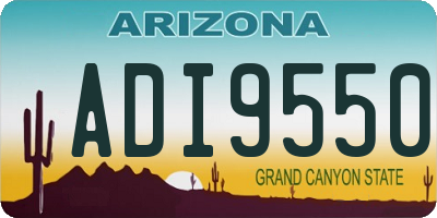 AZ license plate ADI9550