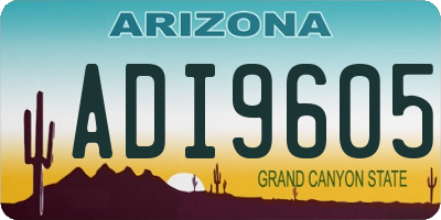 AZ license plate ADI9605