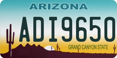 AZ license plate ADI9650