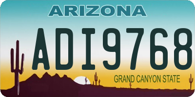 AZ license plate ADI9768