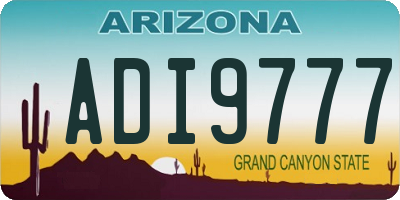 AZ license plate ADI9777