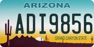 AZ license plate ADI9856