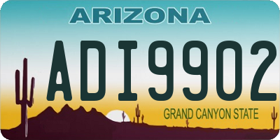 AZ license plate ADI9902