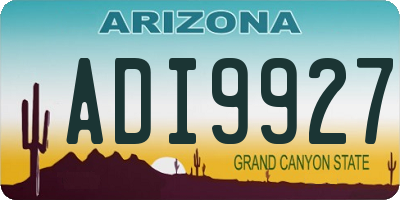 AZ license plate ADI9927