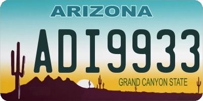 AZ license plate ADI9933