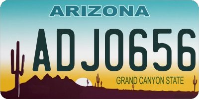 AZ license plate ADJ0656