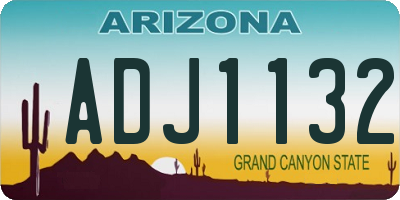 AZ license plate ADJ1132