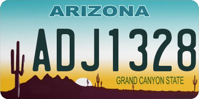 AZ license plate ADJ1328