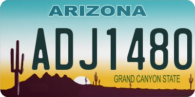 AZ license plate ADJ1480