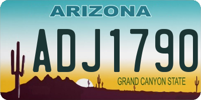 AZ license plate ADJ1790