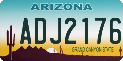 AZ license plate ADJ2176