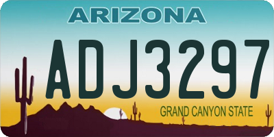 AZ license plate ADJ3297