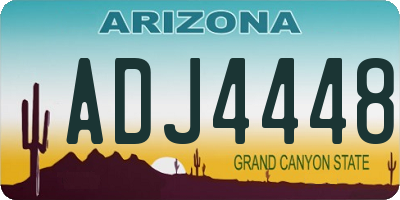 AZ license plate ADJ4448