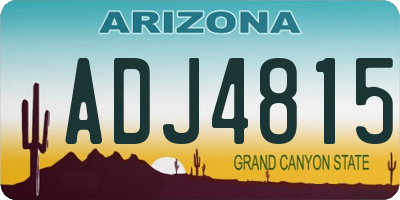 AZ license plate ADJ4815