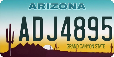 AZ license plate ADJ4895