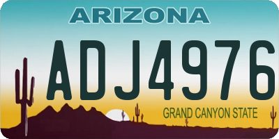 AZ license plate ADJ4976