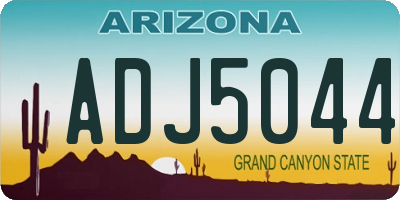 AZ license plate ADJ5044