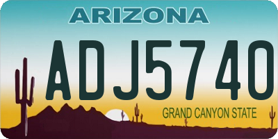 AZ license plate ADJ5740
