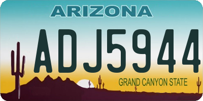 AZ license plate ADJ5944