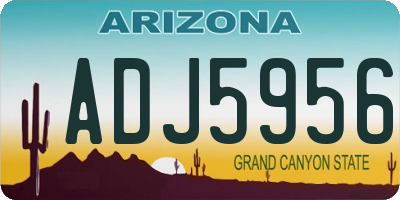 AZ license plate ADJ5956
