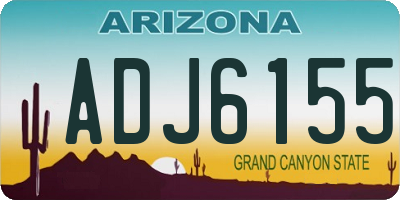 AZ license plate ADJ6155