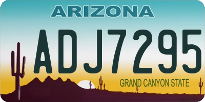 AZ license plate ADJ7295