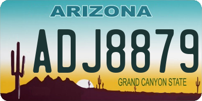 AZ license plate ADJ8879