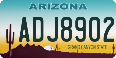 AZ license plate ADJ8902