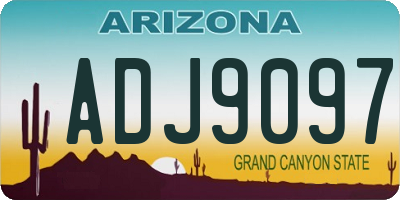 AZ license plate ADJ9097